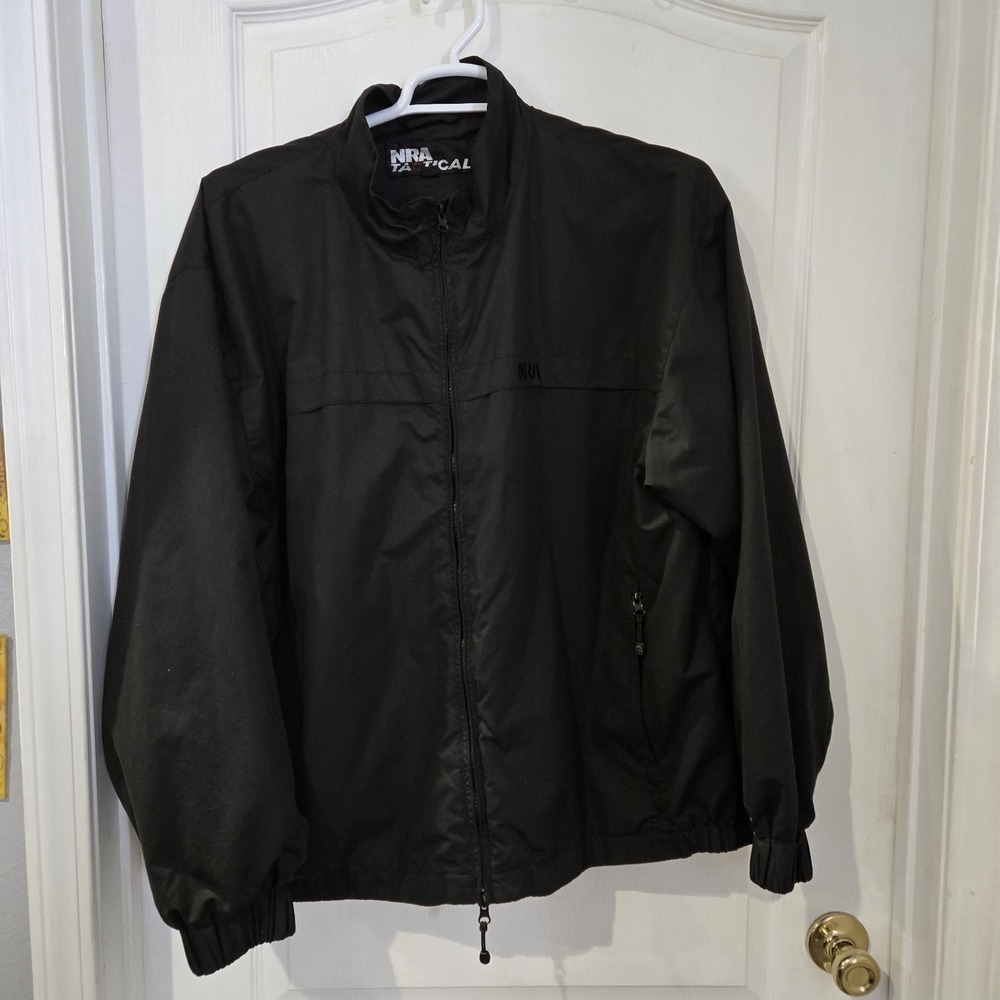 NRA Tactical Jacket XL  Black ‎ Zip Windbreaker Chest 52